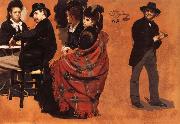 Ilya Repin Man and Woman at a Table,Two seated Women,Man Putting a Glove china oil painting artist
